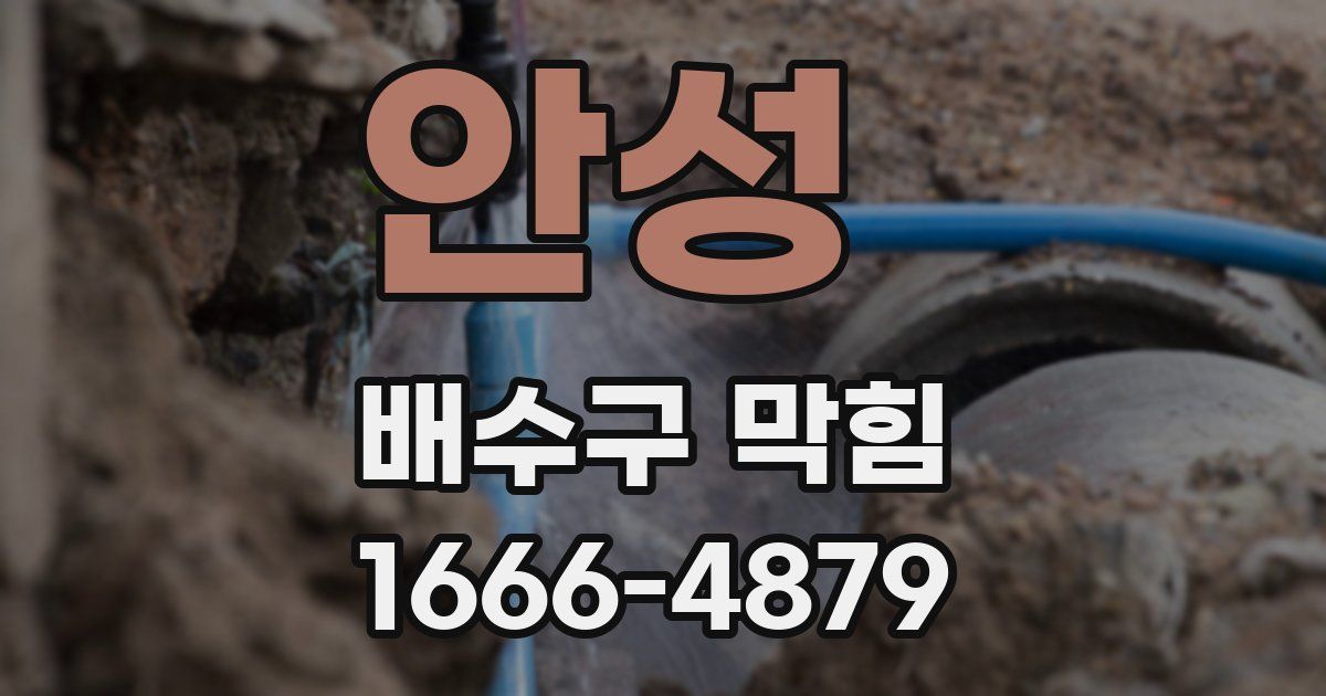 안성 배수구 막힘