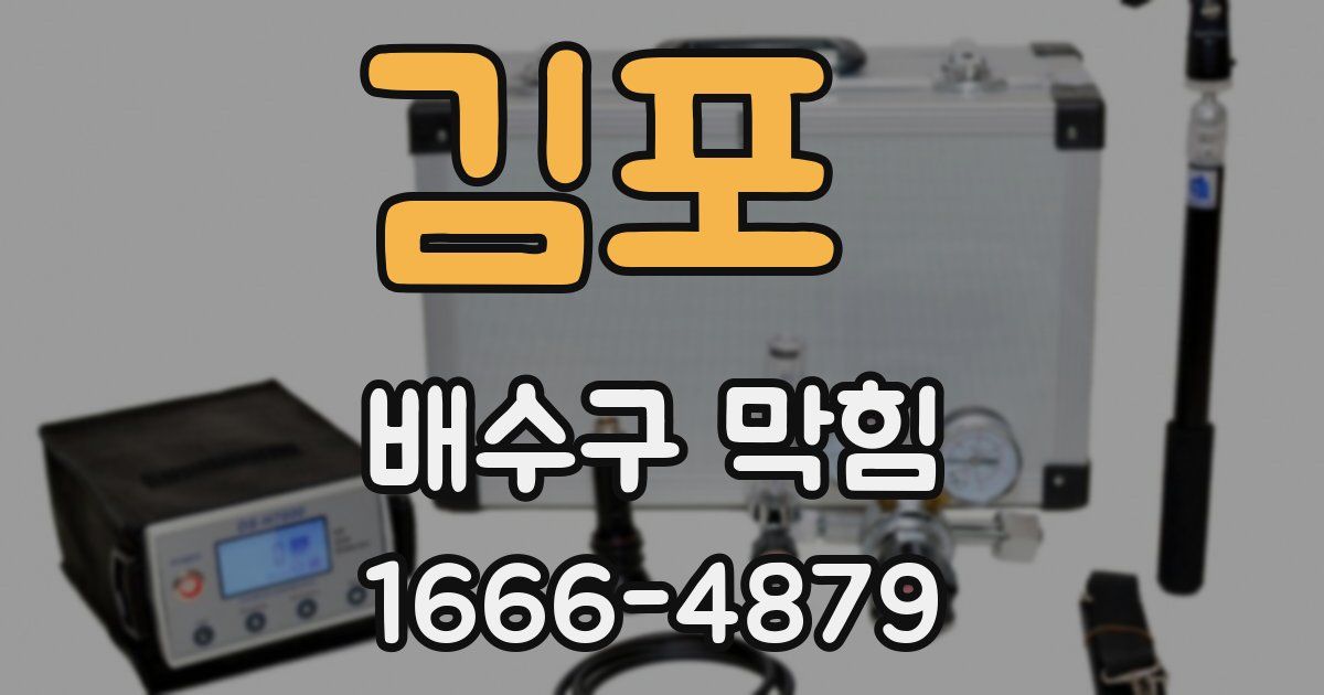 김포 배수구 막힘