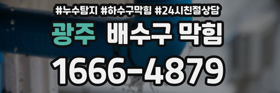 광주 배수구 막힘