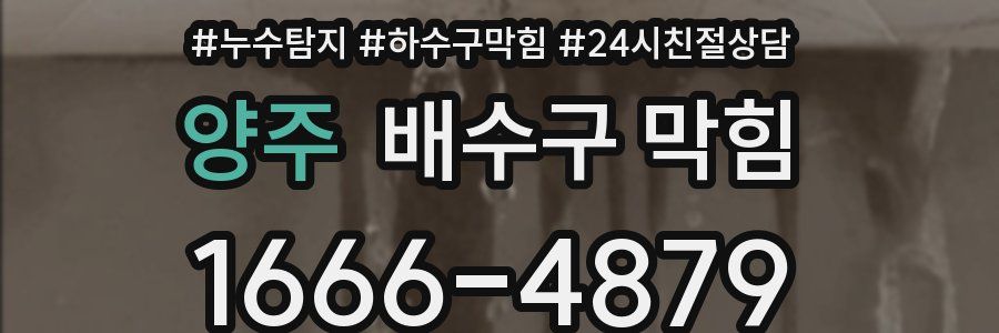 양주 배수구 막힘