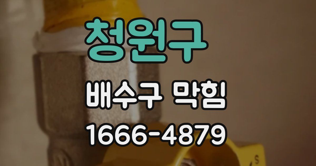 청원구 배수구 막힘