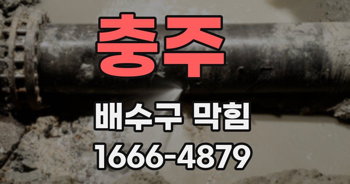 충주 배수구 막힘