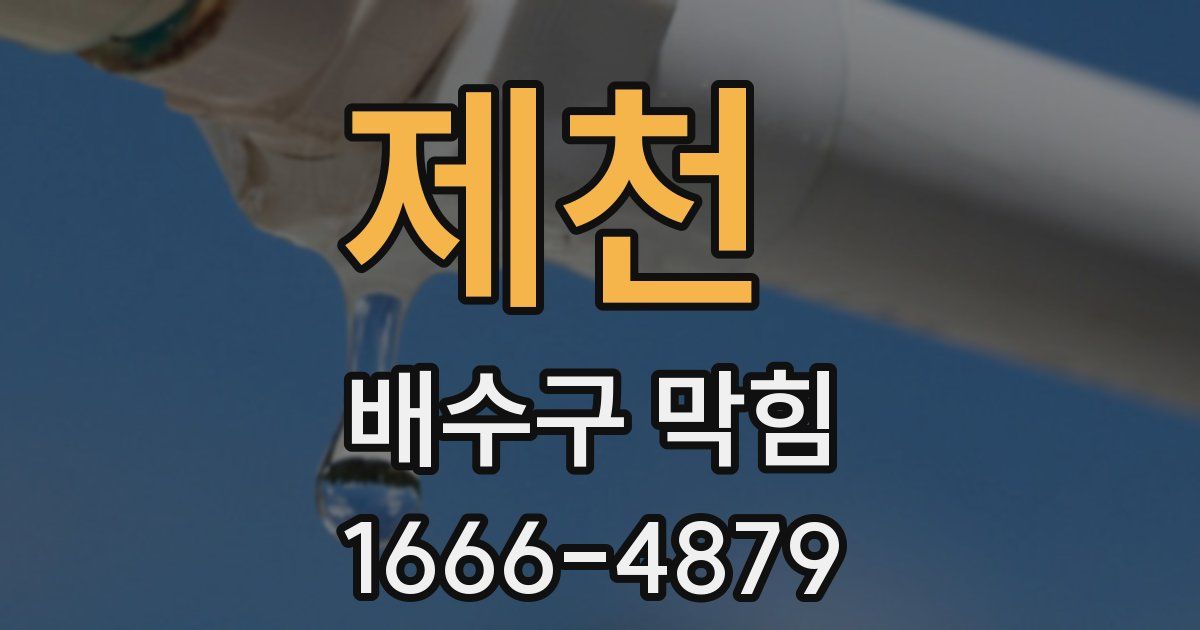 제천 배수구 막힘