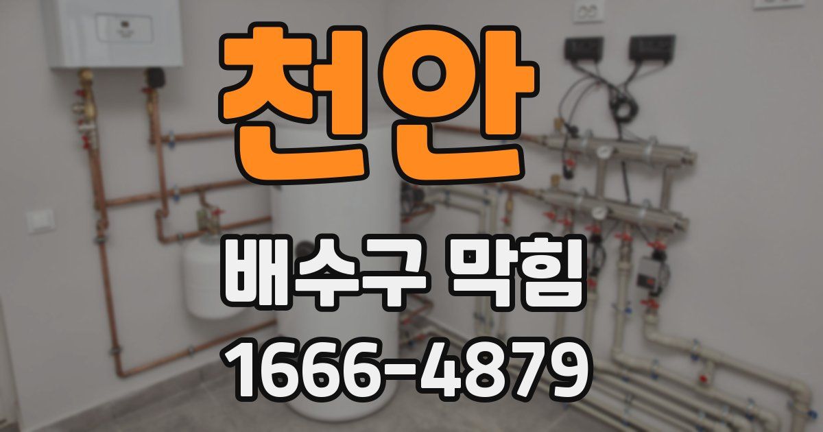 천안 배수구 막힘