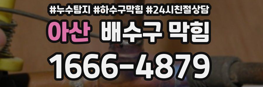 아산 배수구 막힘