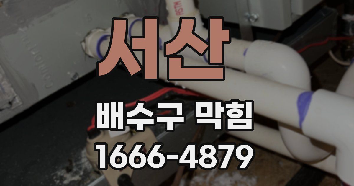 서산 배수구 막힘