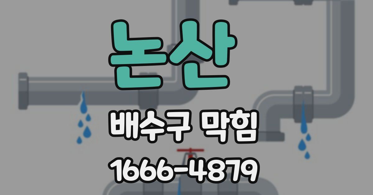 논산 배수구 막힘