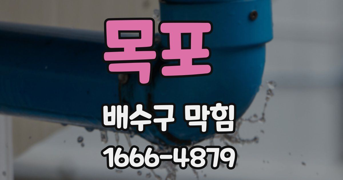 목포 배수구 막힘