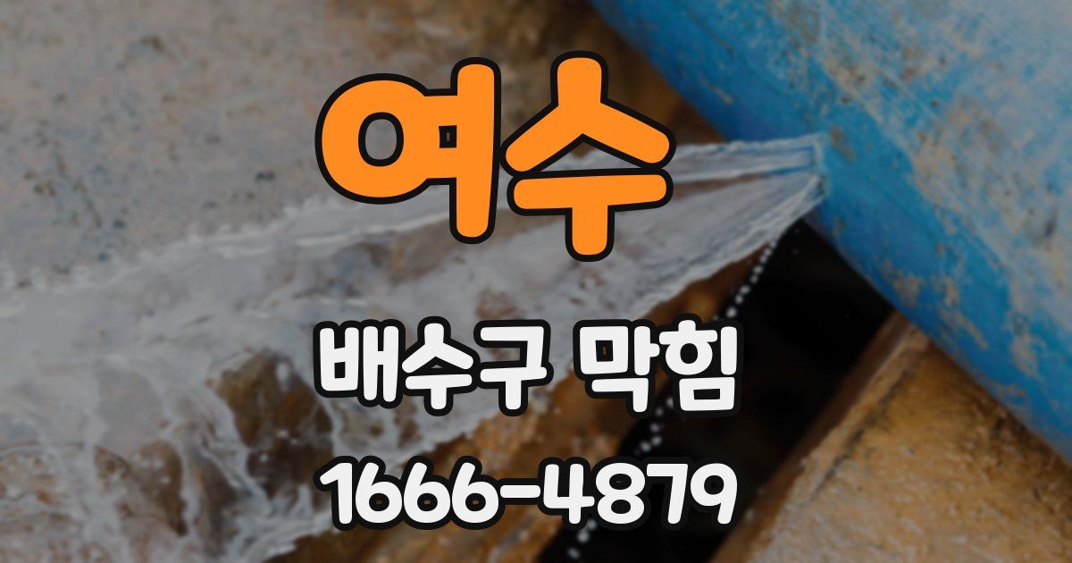 여수 배수구 막힘
