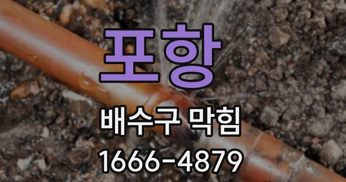 포항 배수구 막힘