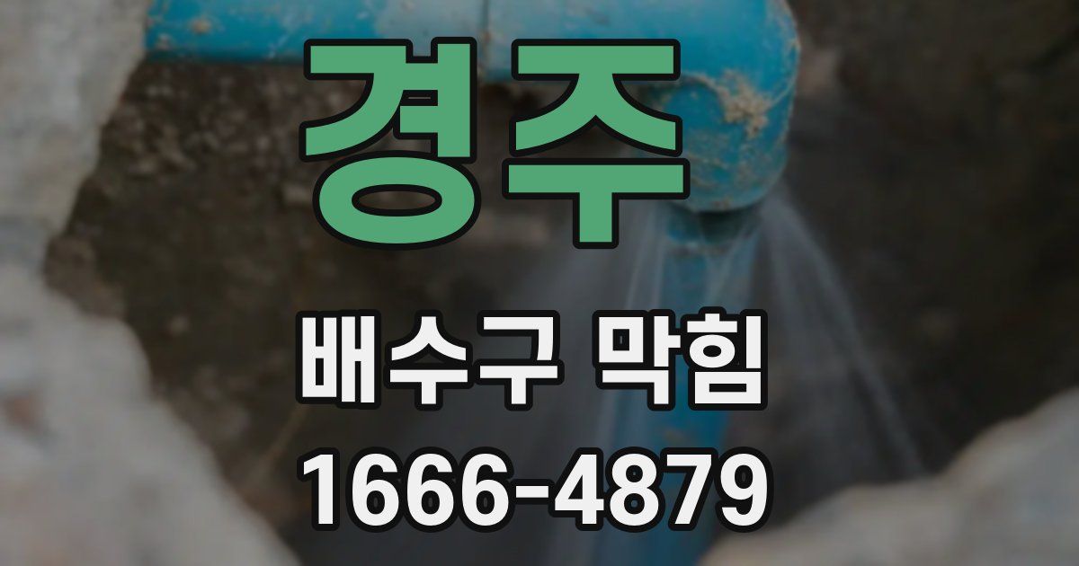 경주 배수구 막힘