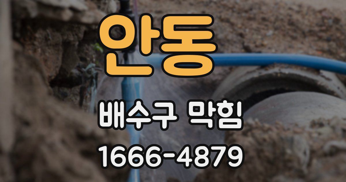 안동 배수구 막힘