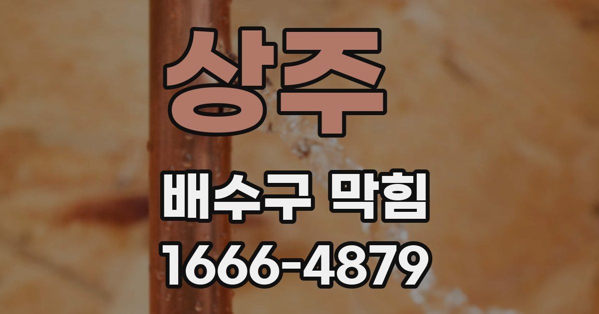 상주 배수구 막힘