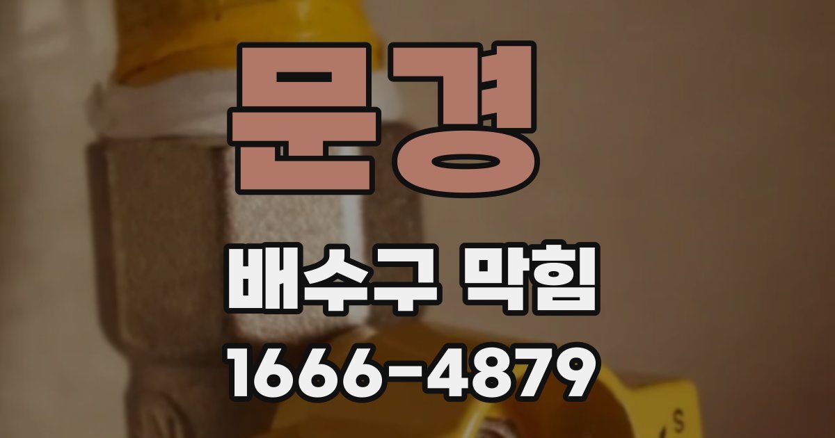 문경 배수구 막힘