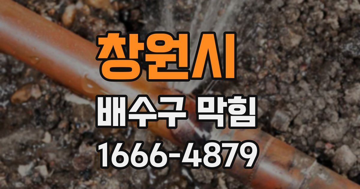 창원시 배수구 막힘