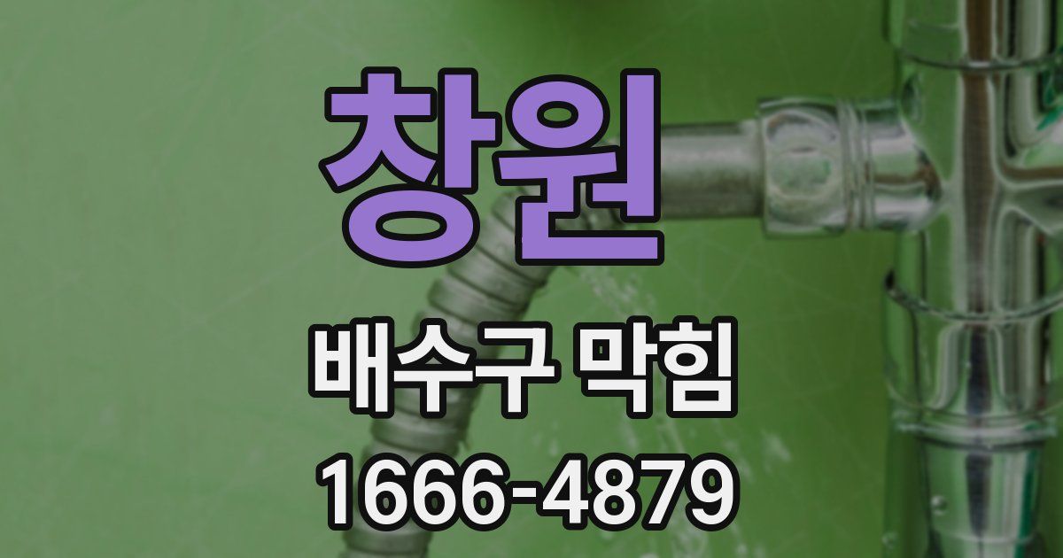 창원 배수구 막힘