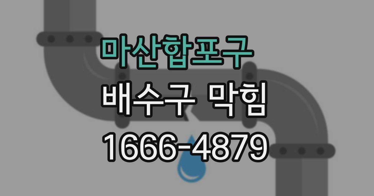 마산합포구 배수구 막힘
