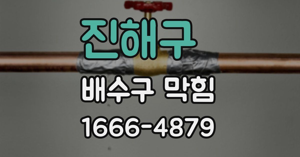 진해구 배수구 막힘