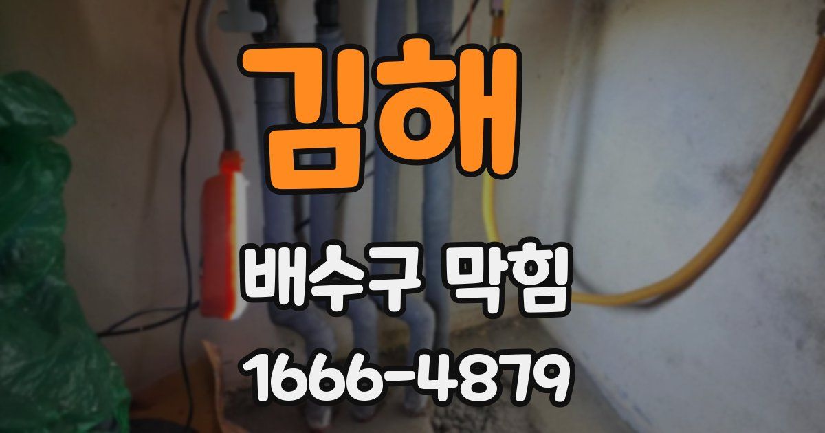 김해 배수구 막힘