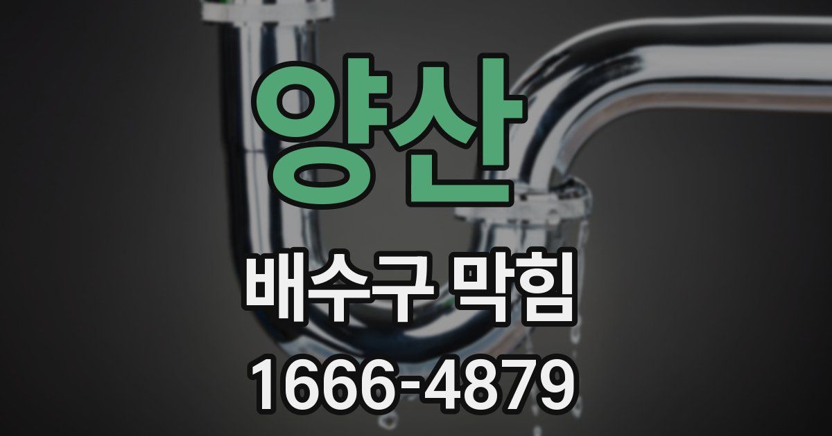 양산 배수구 막힘