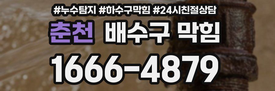 춘천 배수구 막힘