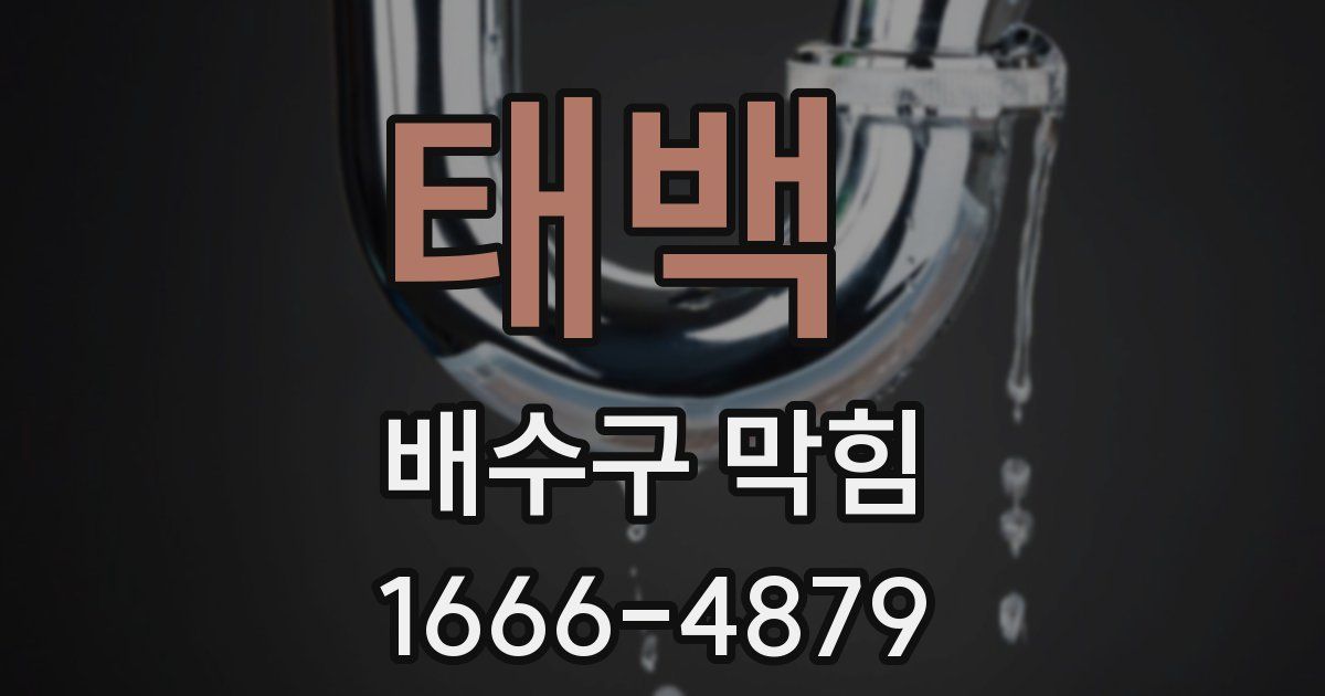 태백 배수구 막힘