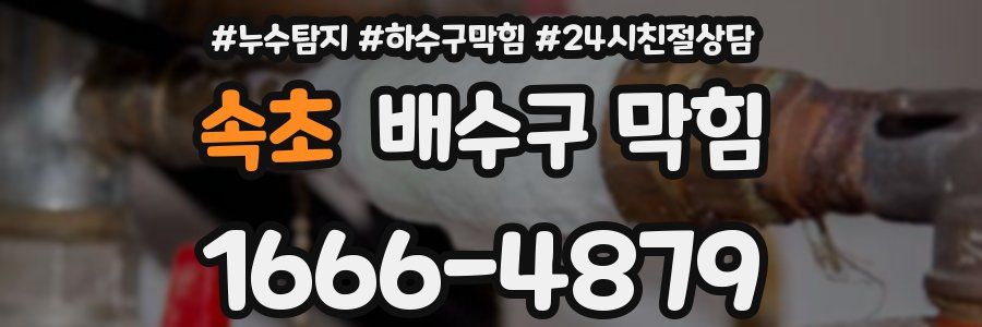 속초 배수구 막힘