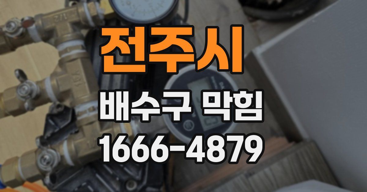 전주시 배수구 막힘