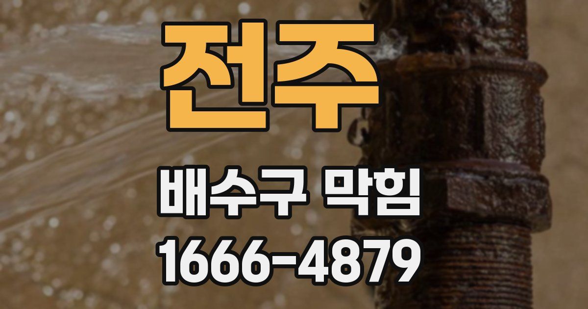 전주 배수구 막힘