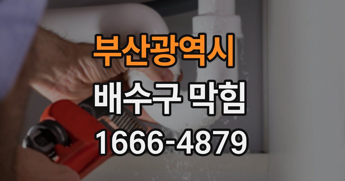 부산광역시 배수구 막힘