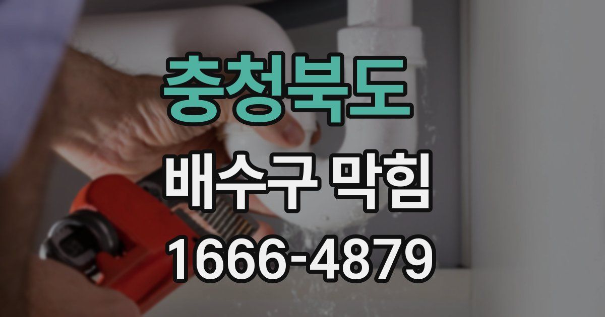 충청북도 배수구 막힘