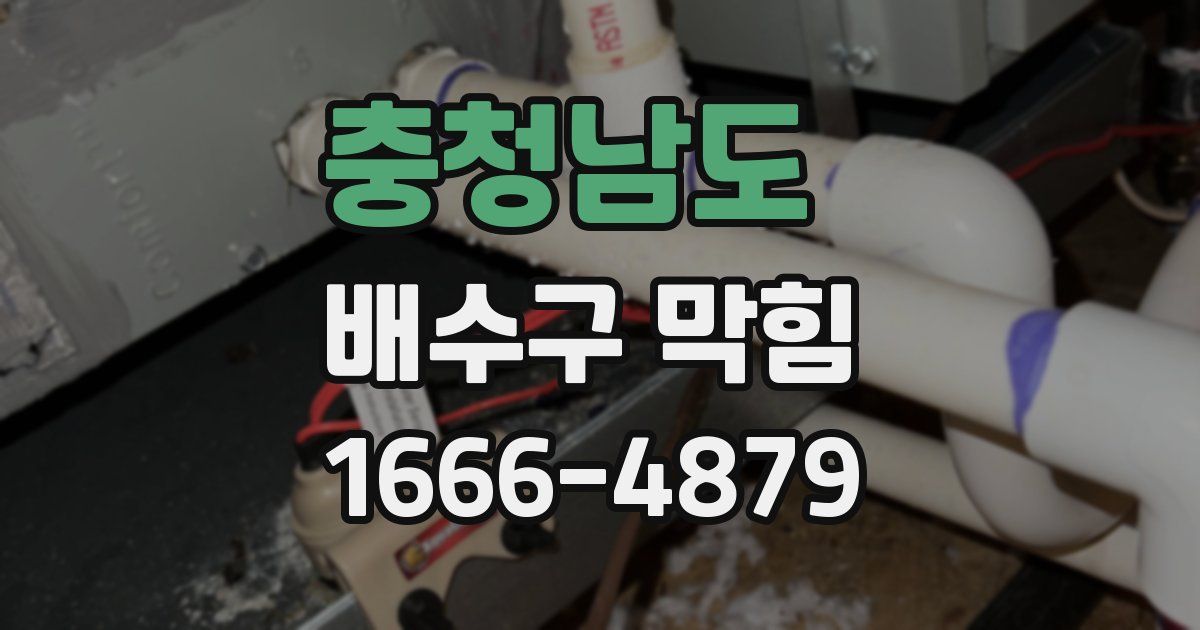 충청남도 배수구 막힘