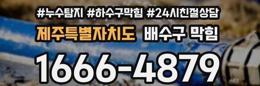 제주특별자치도 배수구 막힘