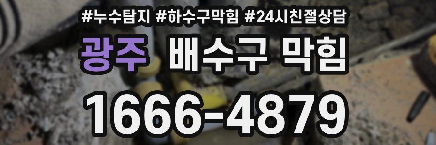 광주 배수구 막힘