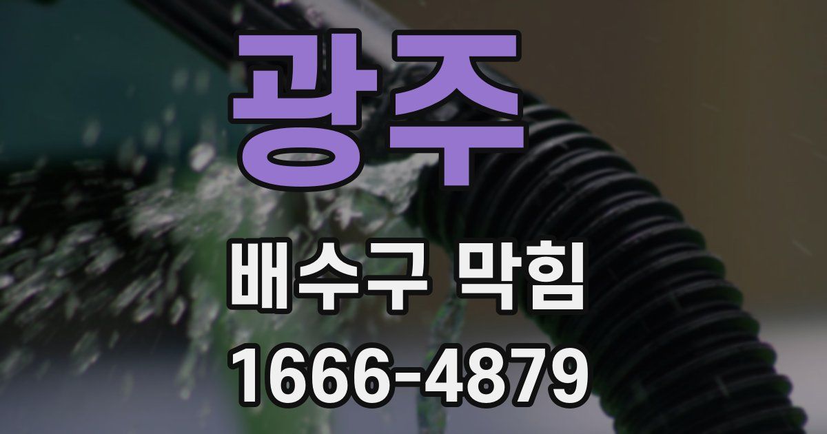 광주 배수구 막힘