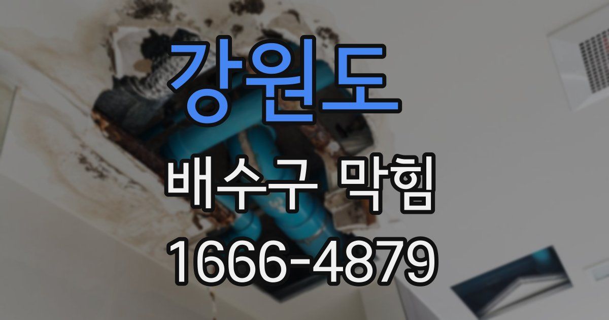 강원도 배수구 막힘