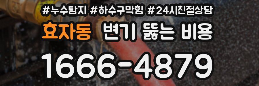 효자동 변기 뚫는 비용