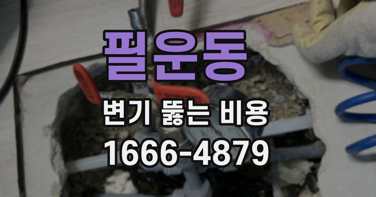 필운동 변기 뚫는 비용