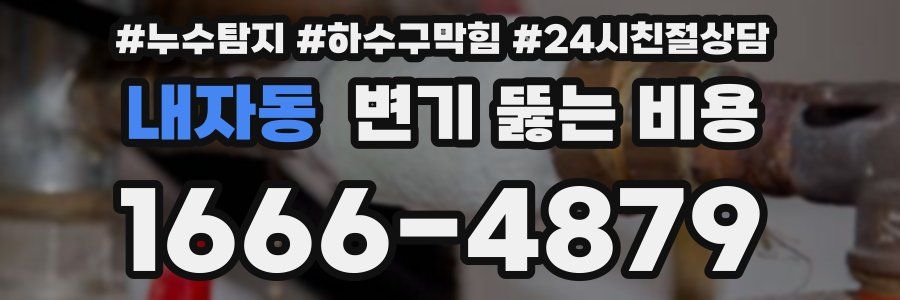 내자동 변기 뚫는 비용