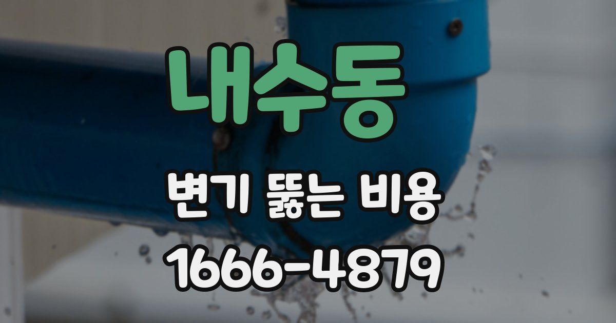 내수동 변기 뚫는 비용