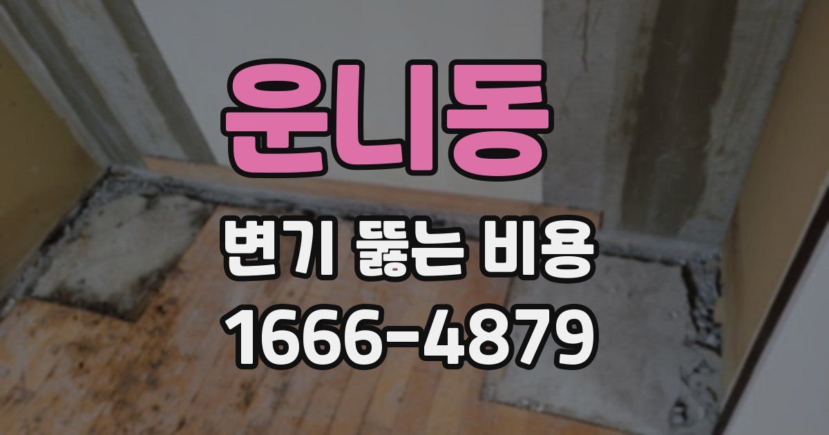 운니동 변기 뚫는 비용