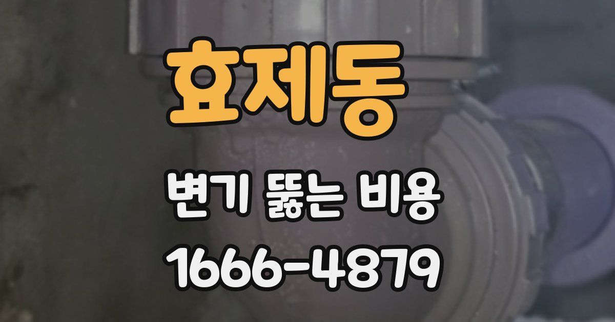 효제동 변기 뚫는 비용
