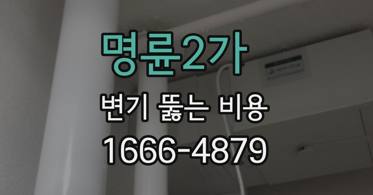 명륜2가 변기 뚫는 비용