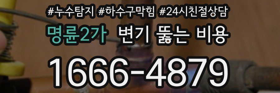명륜2가 변기 뚫는 비용