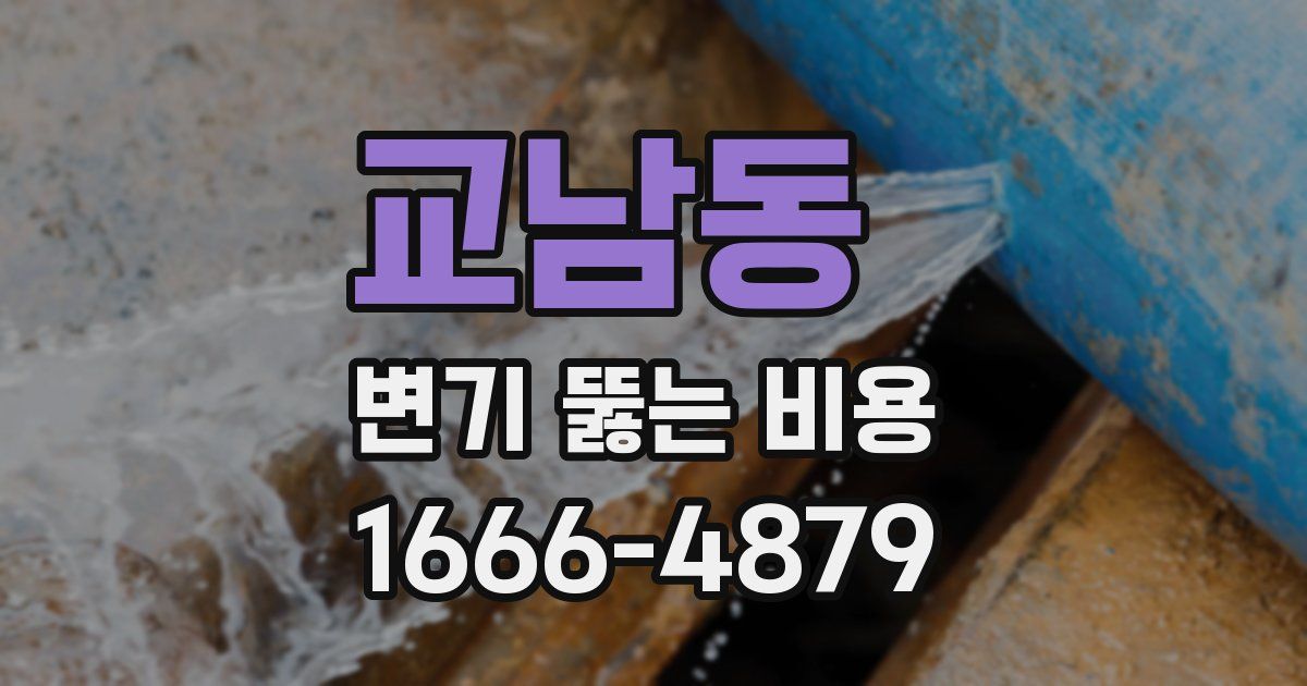 교남동 변기 뚫는 비용