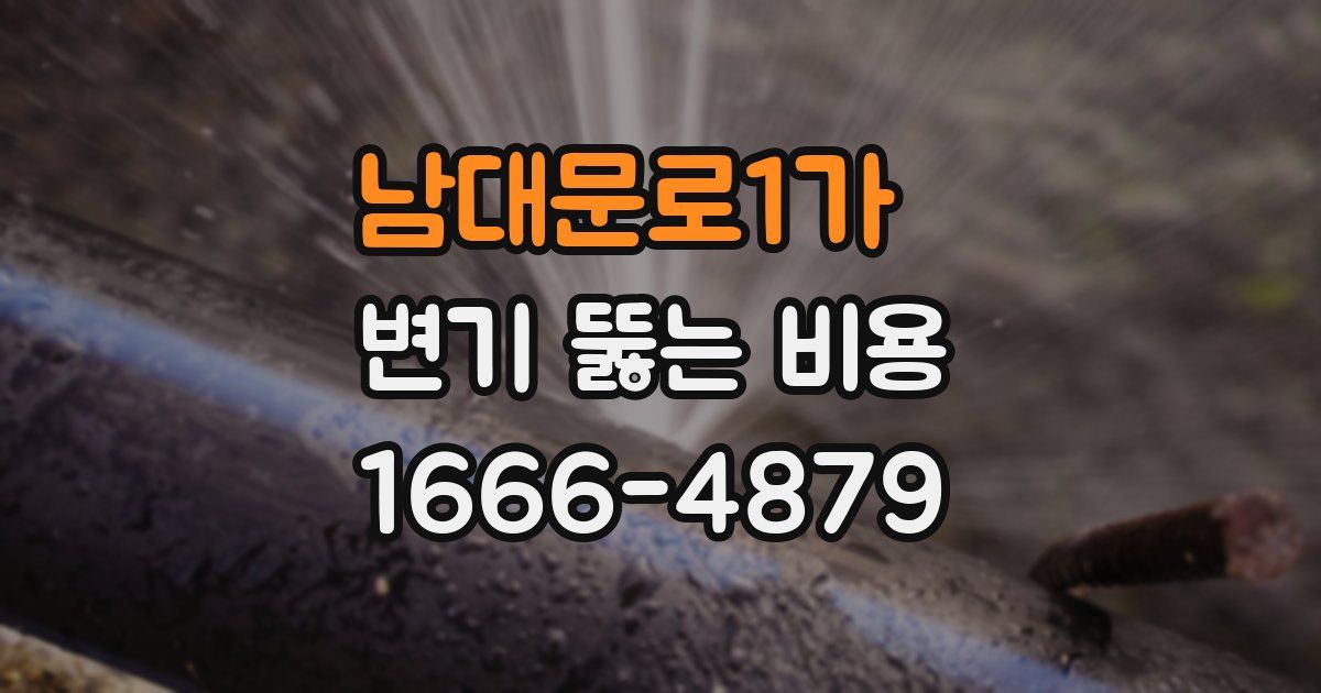 남대문로1가 변기 뚫는 비용