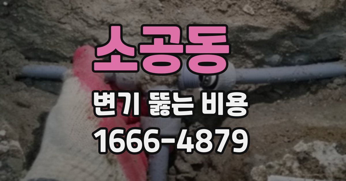 소공동 변기 뚫는 비용