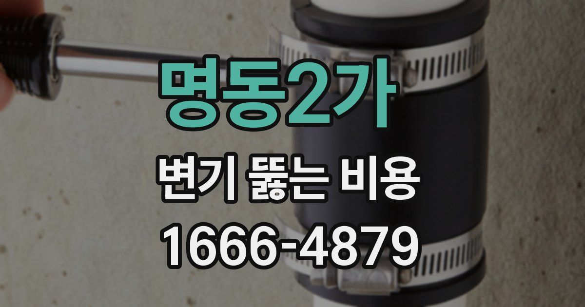 명동2가 변기 뚫는 비용