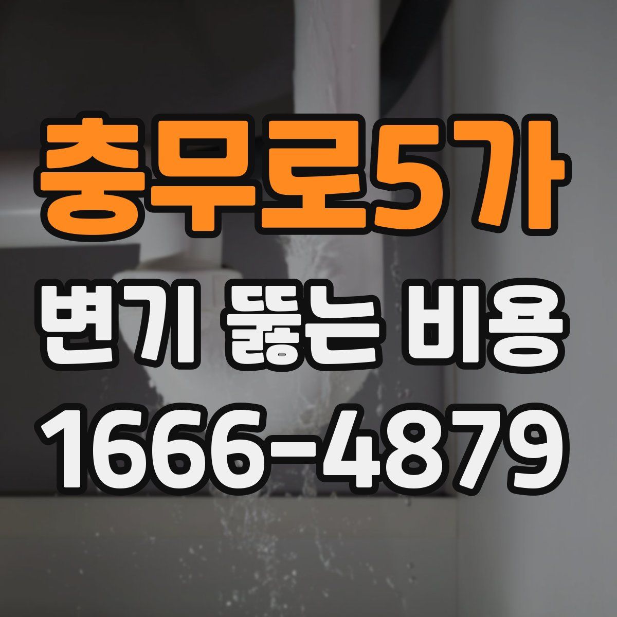 충무로5가 변기 뚫는 비용