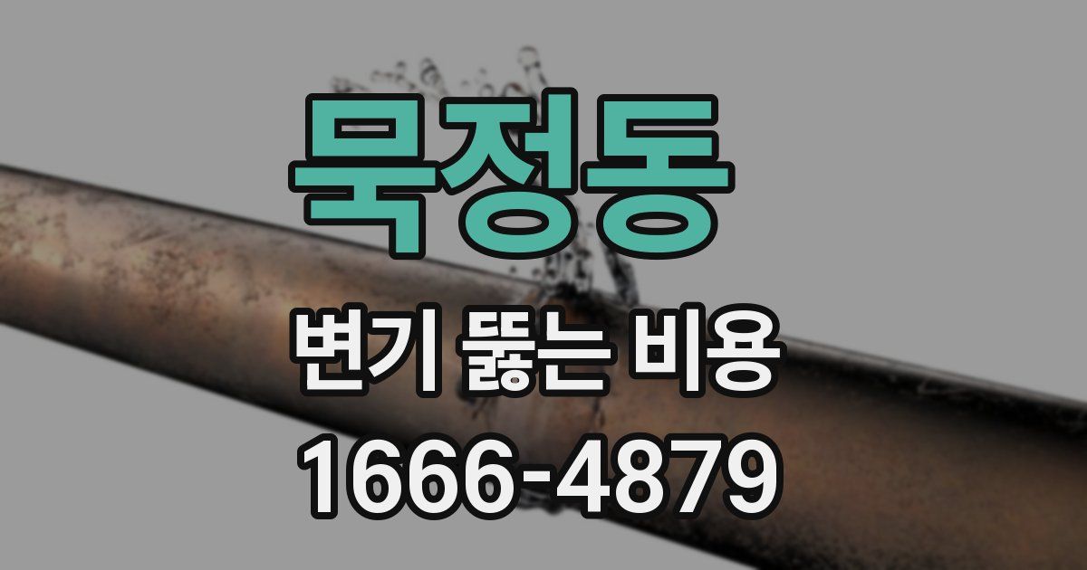 묵정동 변기 뚫는 비용